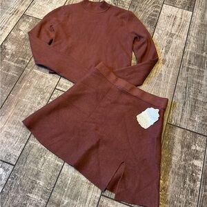 Altar'd State Rich Brown Skirt Set